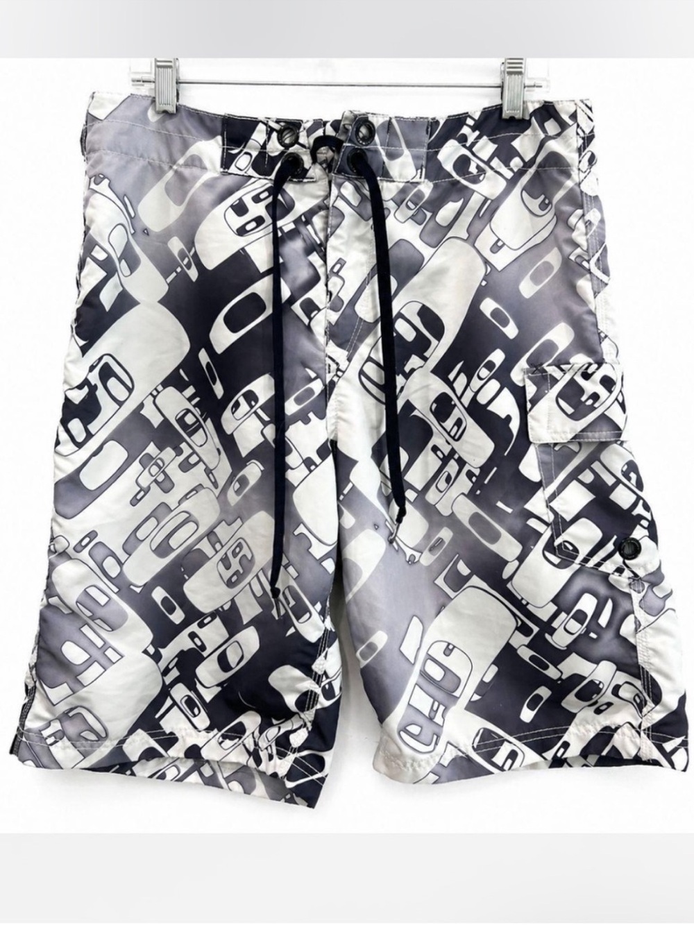 Vintage Y2K Oakley Board Shorts/Swim Trunks, Logo Print Swimming Shorts Size 34